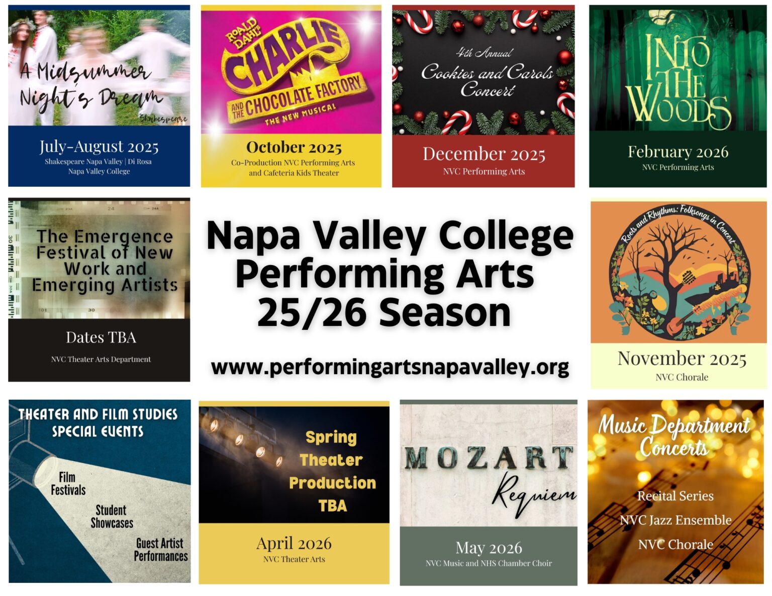 NVC Performing Arts 25/26 Season Performing Arts Center Napa Valley
